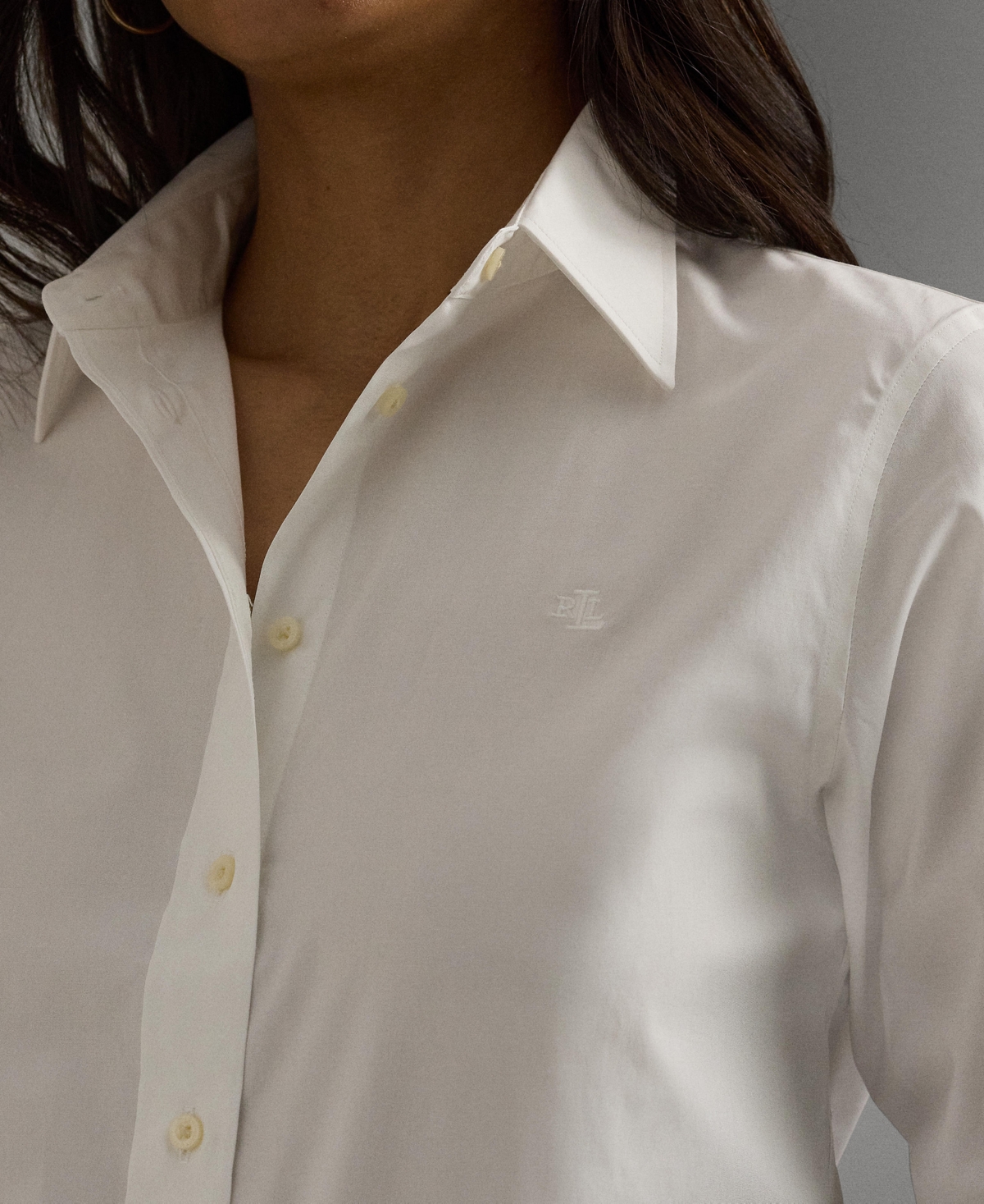 Ralph Lauren Easy Care Stretch Cotton Shirt In White