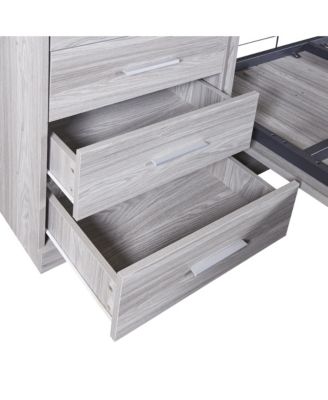 Streamdale Full Size Murphy Bed With Storage Shelves And Drawers