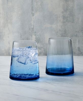 Empire Blue Double Old Fashioned Tumblers, Set of 2