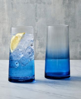 Empire Blue Highball Tumblers, Set of 2