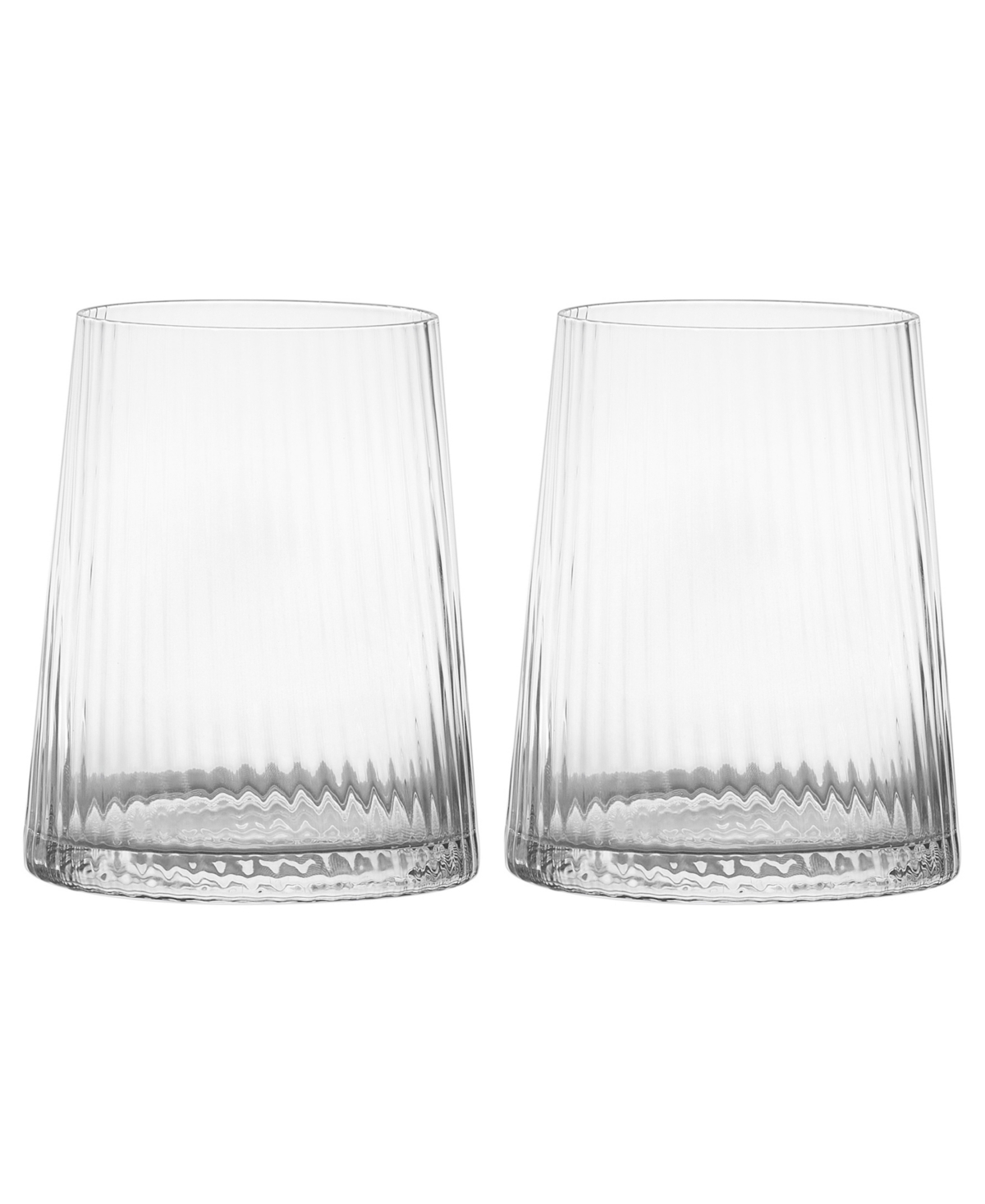 Anton Studio Designs Empire Clear Double Old Fashioned Tumblers, Set Of 2 In Clear