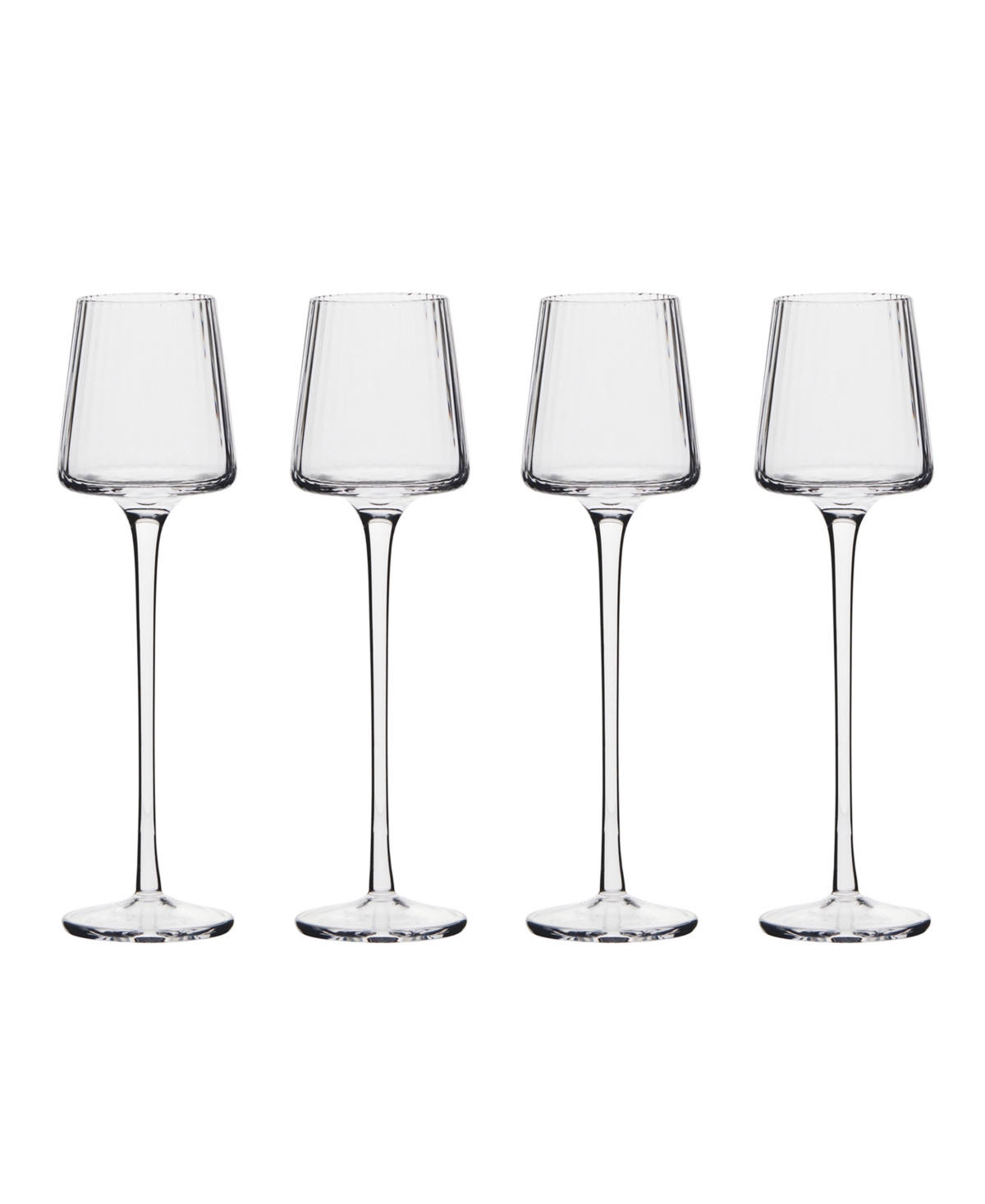 Anton Studio Designs Empire Clear Cordial Glasses, Set Of 4 In Clear