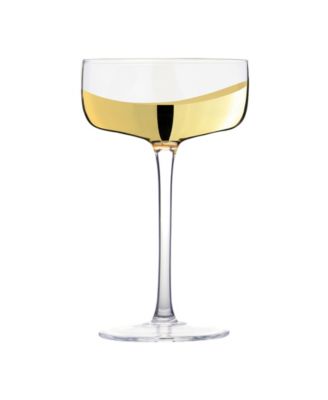 Wave Champagne Coupes, Set of 2
