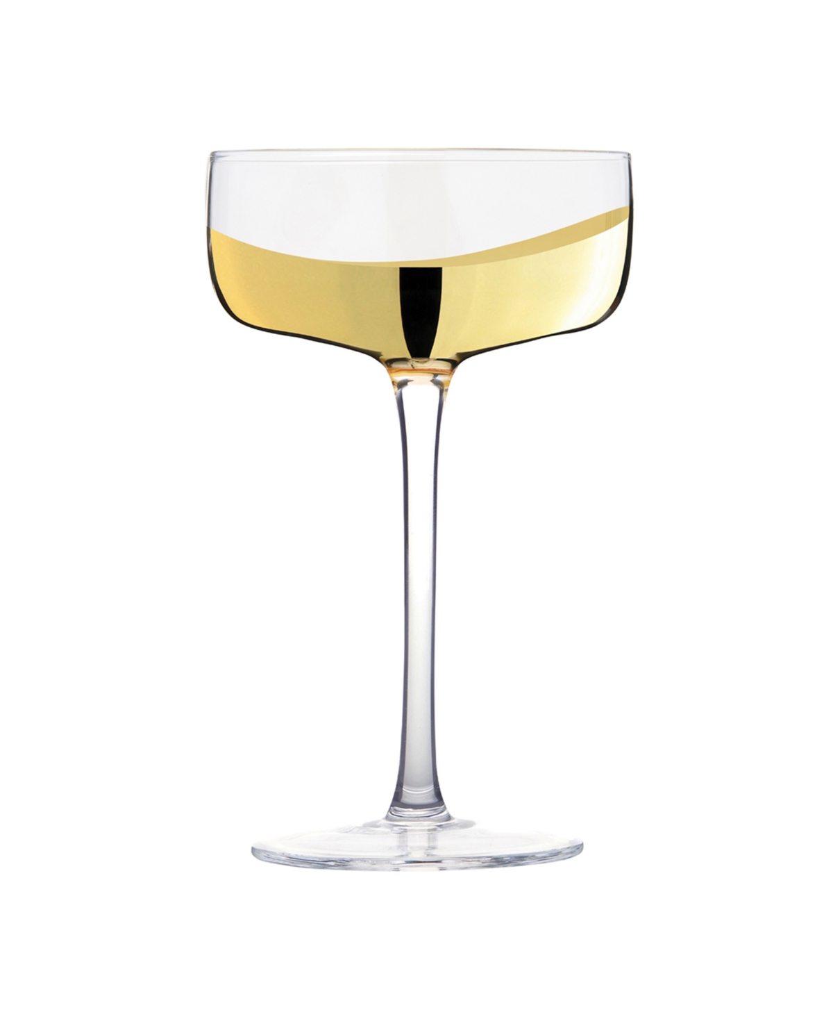 Anton Studio Designs Wave Champagne Coupes, Set Of 2 In Gold