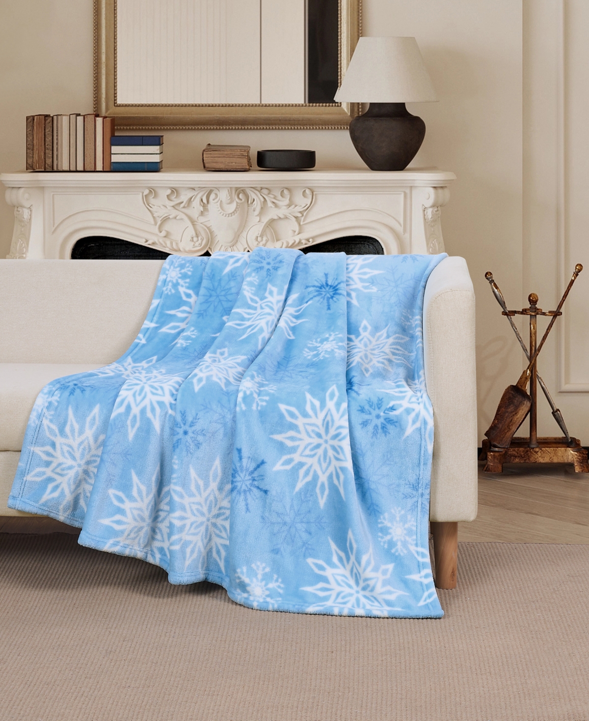 Videri Home Closeout!  Plush Throw, 50" X 60", Exclusively At Macy's In Alaska Snowflakes