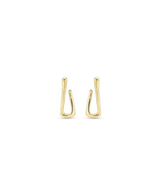 Link Shaped Metal Alloy Earrings