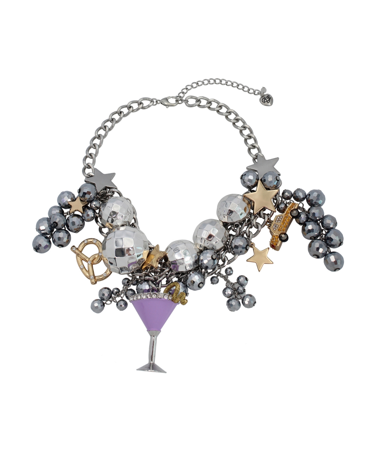 BETSEY JOHNSON FAUX STONE MIDNIGHT MAGIC NYC BIB NECKLACE 