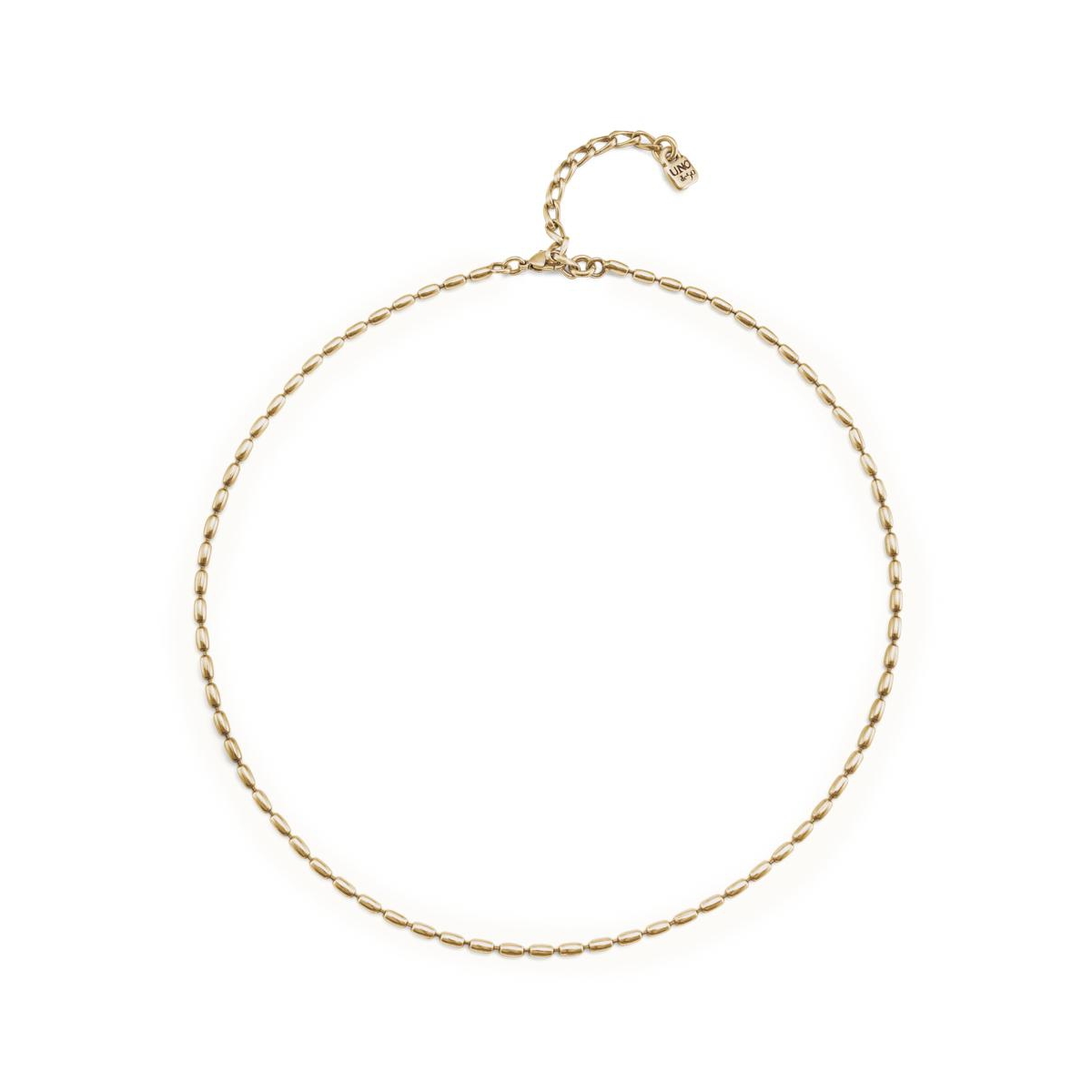 Unode50 Metal Alloy Fine Oval Links Chain In Gold
