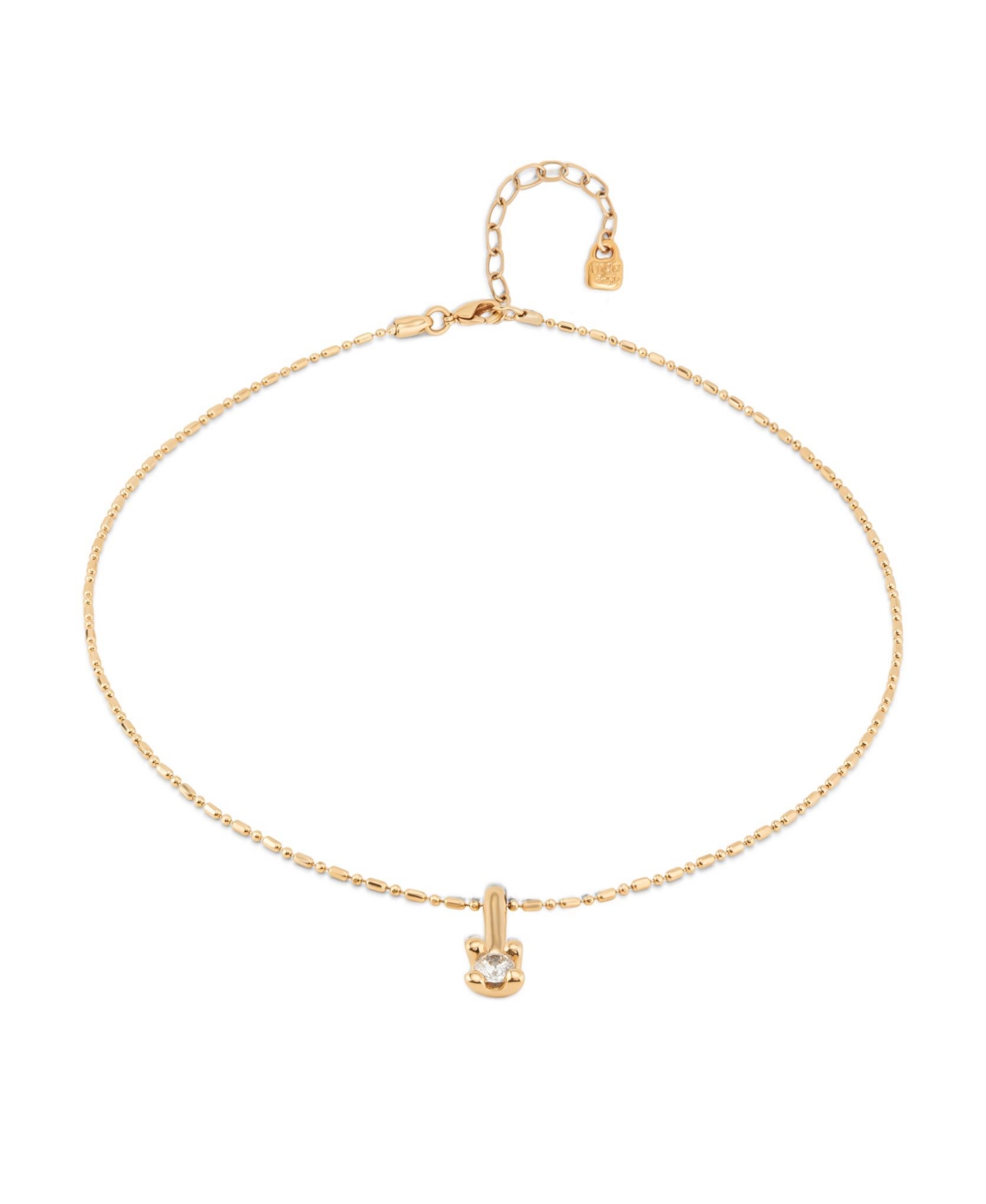 Unode50 Metal Alloy And Central White Zircon Chain In Gold