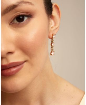 18k Gold Plated Metal Alloy Pendant Earrings