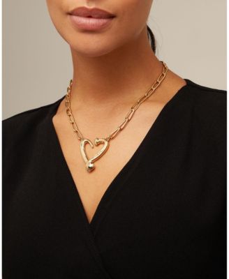 Metal Alloy Medium Heart Necklace