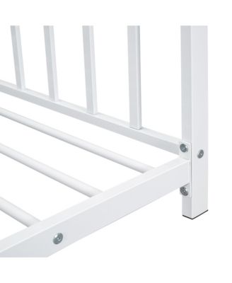 Streamdale Twin Size Metal House Platform Bed, White