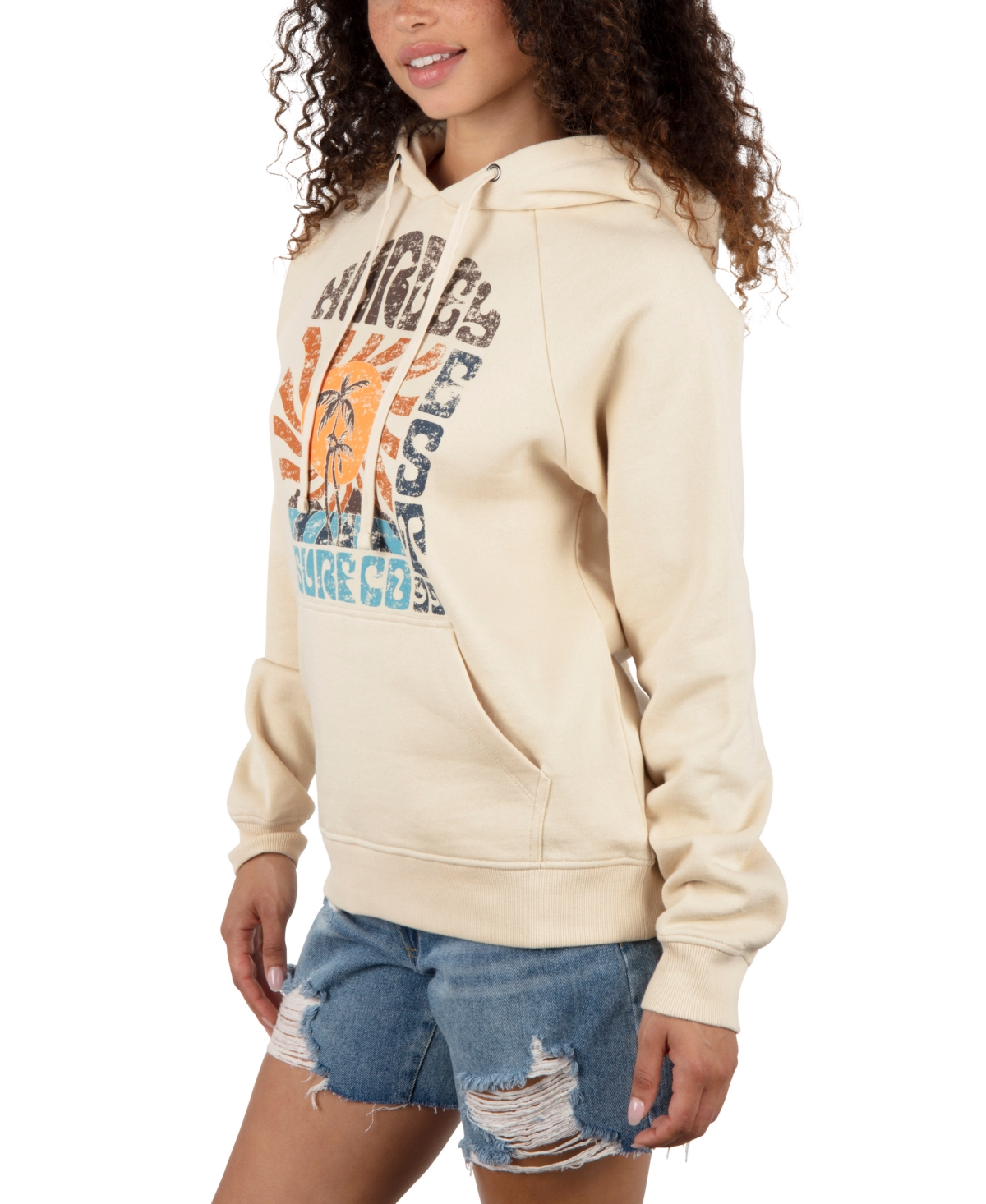 HURLEY JUNIORS' GRAPHIC LONG-SLEEVE HOODIE 