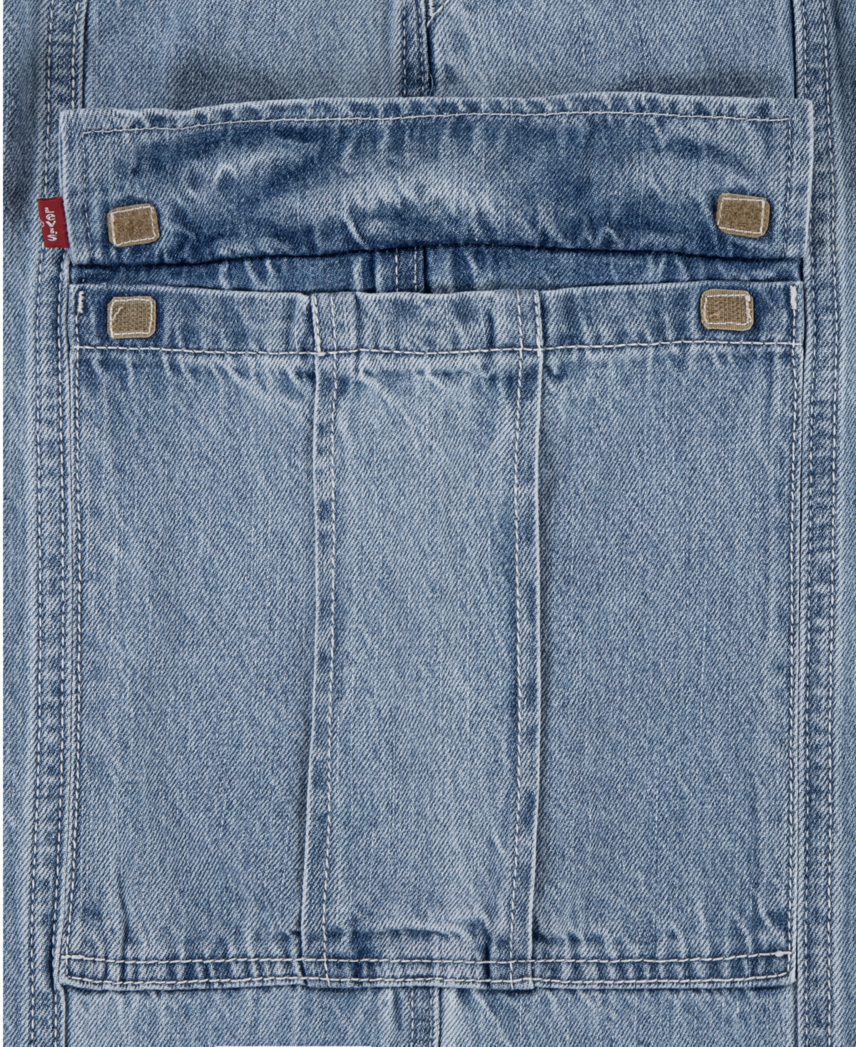 LEVI'S BIG GIRLS DENIM PARACHUTE CARGO PANTS 
