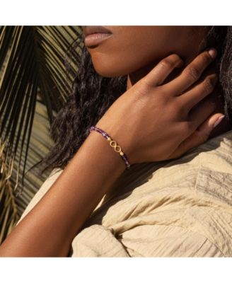 Eternal Bliss - Amethyst Infinity Charm Bracelet