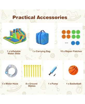 Inflatable Water Slide with Dual Climbing Walls and Blower Excluded