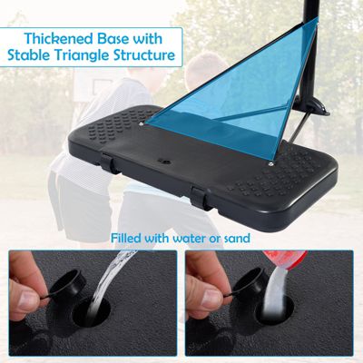 43 Inch Indoor Outdoor Height Adjustable Basketball Hoop