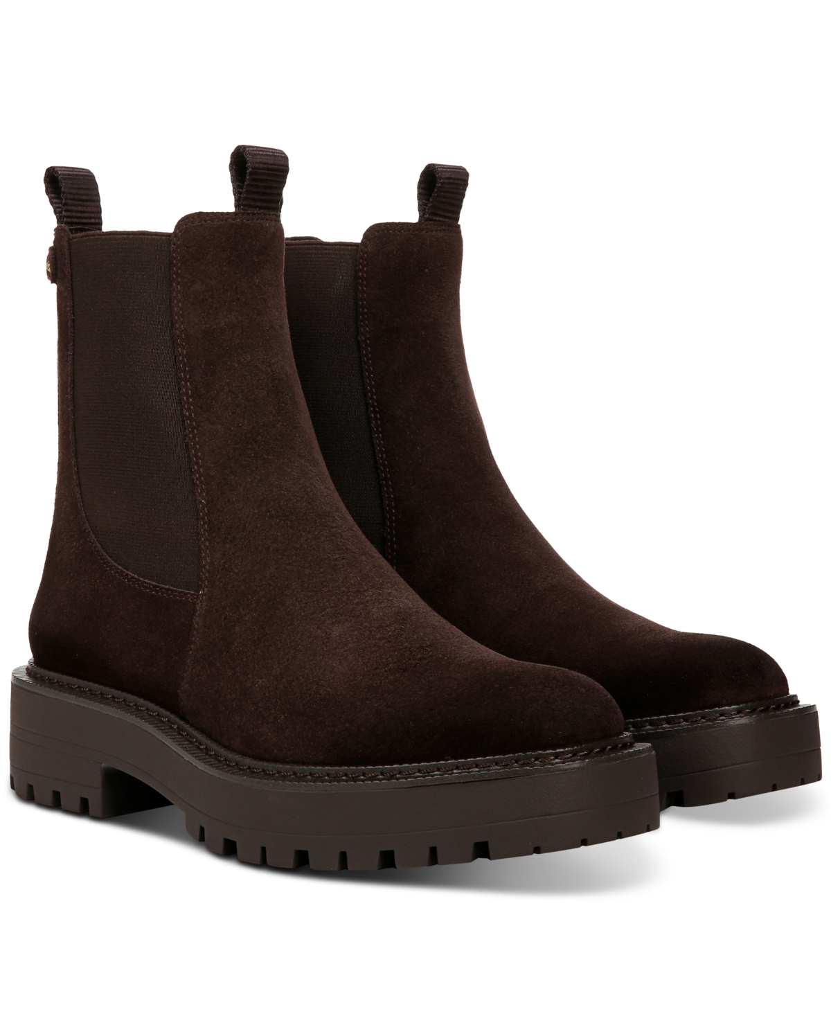 Women's Laguna Lug-Sole Chelsea Booties - Almond Taupe Suede