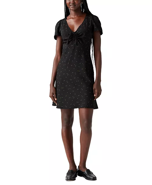 women's delray floral-print v-neck mini dress