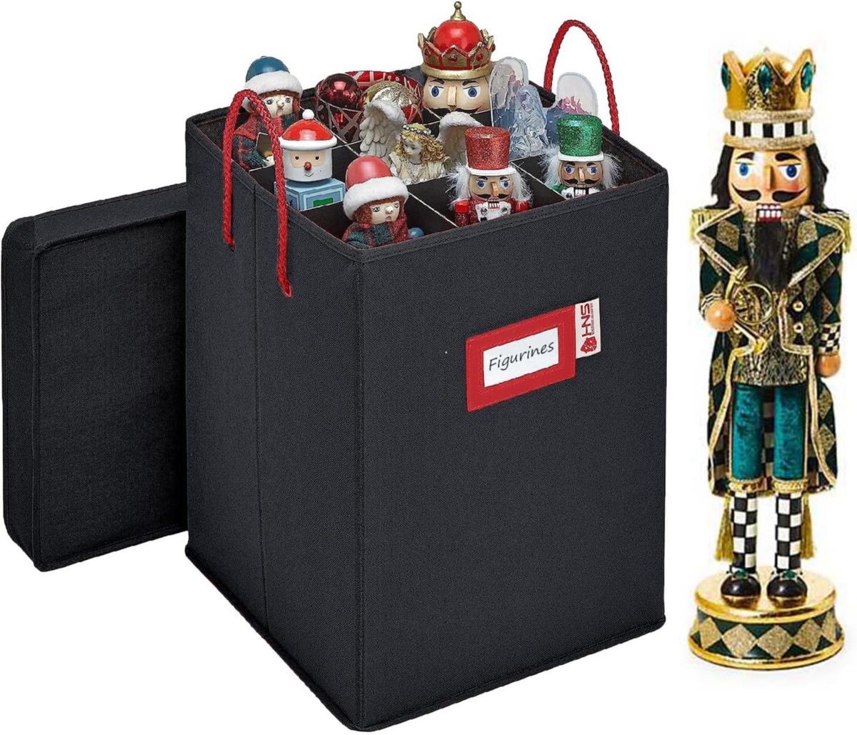 Nutcracker and Figurine Collectible Storage Box - Store up to 9 pc of 16 inch - Charcoal