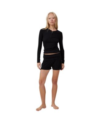 Women's Sleep Recovery Henley Long Sleeve