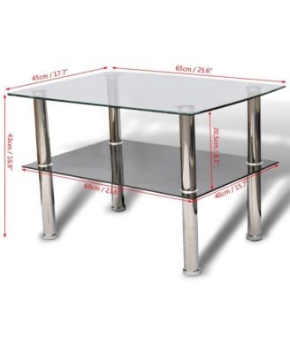 Coffee Table Glass 2 Tiers
