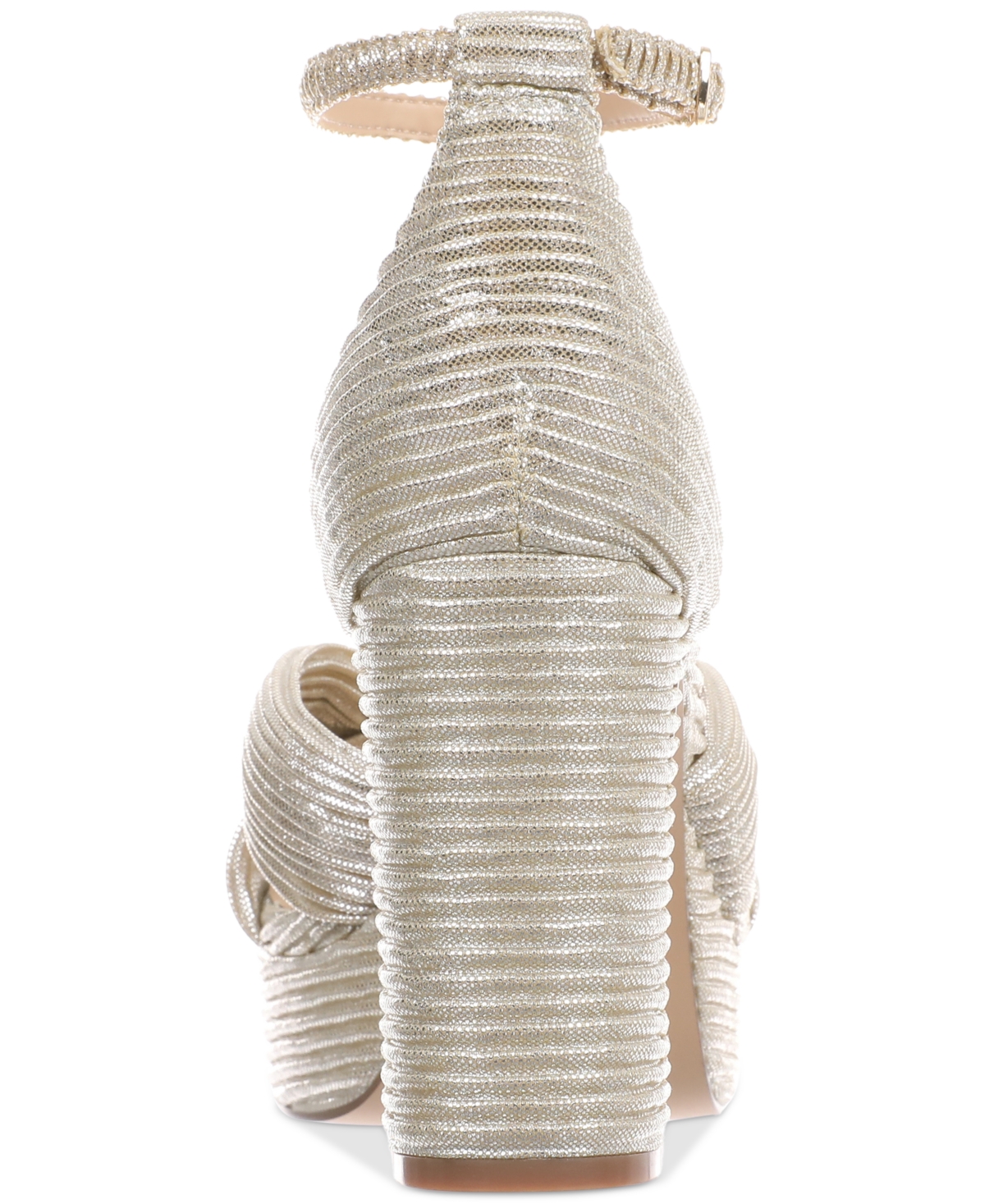 On 34th Sabinaa Platform Sandals, Created For Macy's In Gold Fabric
