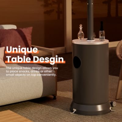 48000 BTU Gray Propane Patio Heater with Cover
