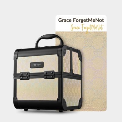 Makeup Train Case Cosmetic Organizer w/ Mirror Artist Grace ForgetMeNot