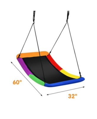 700lb Giant 60 Inch Platform Tree Swing for Kids and Adults-Multicolor