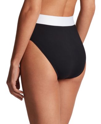 Women's Banded High-Waist Bikini Bottoms 