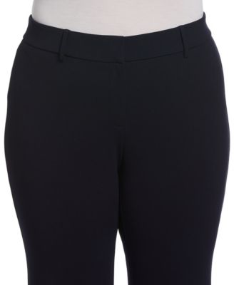 Plus Size Stretch Crepe Classic Fit Pants