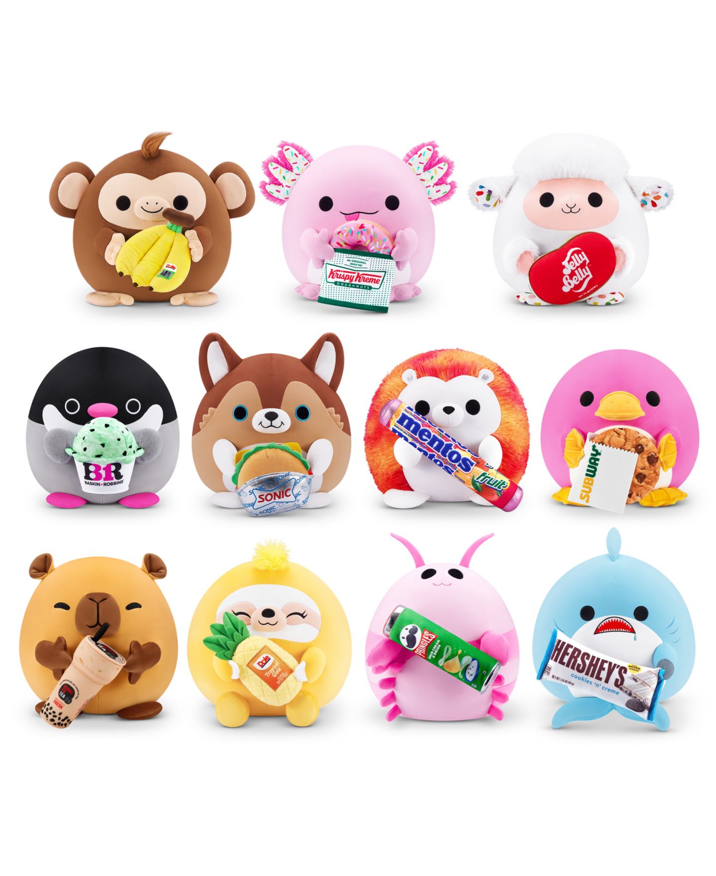 Детская мягкая игрушка Snackles Zuru Large Sloth and Dole Pinapple Soft Plush Toy — фото 3