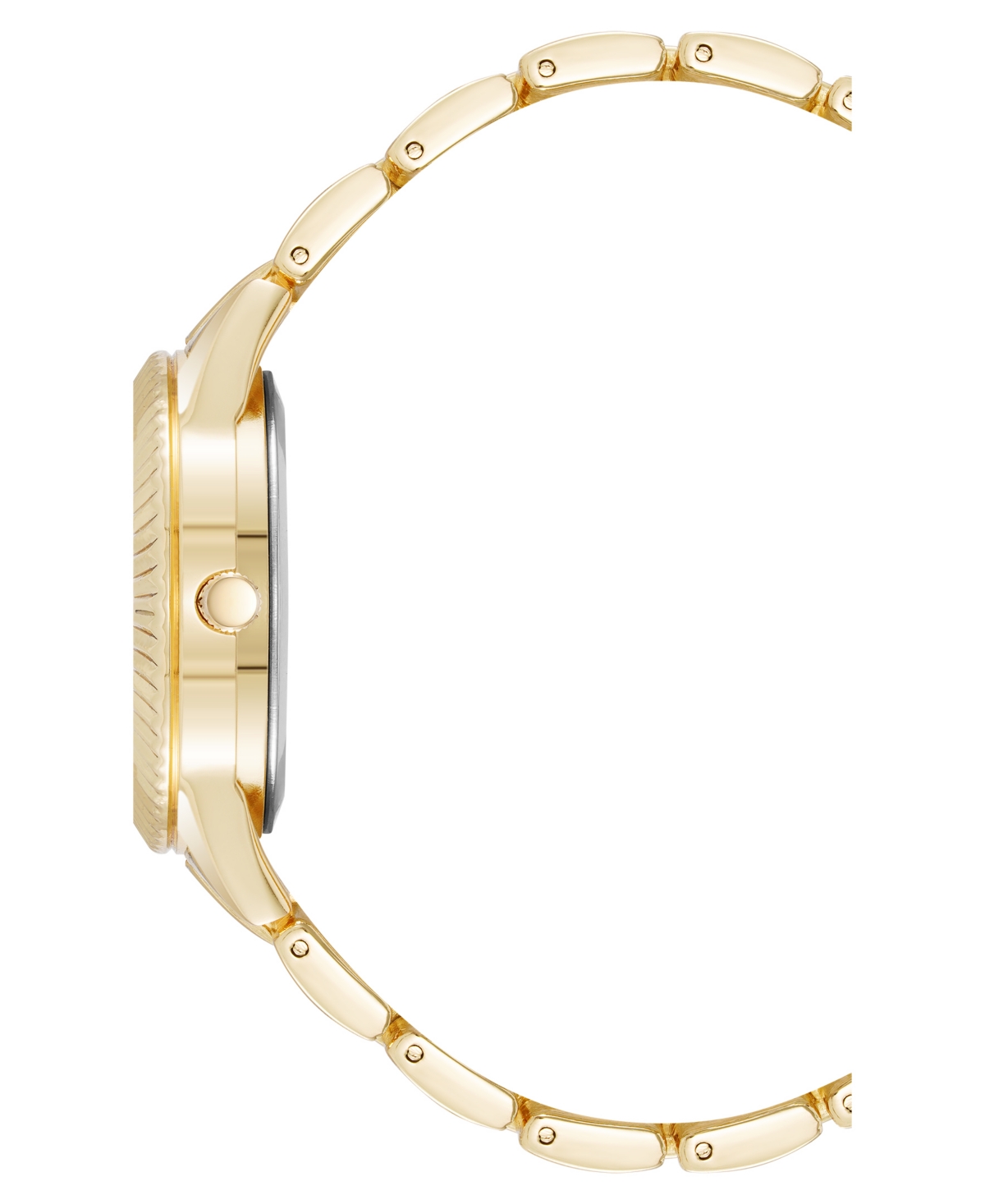 Steve Madden Women's Coin Edge Gold-Tone Alloy Metal Bracelet Watch, - Gold-Tone