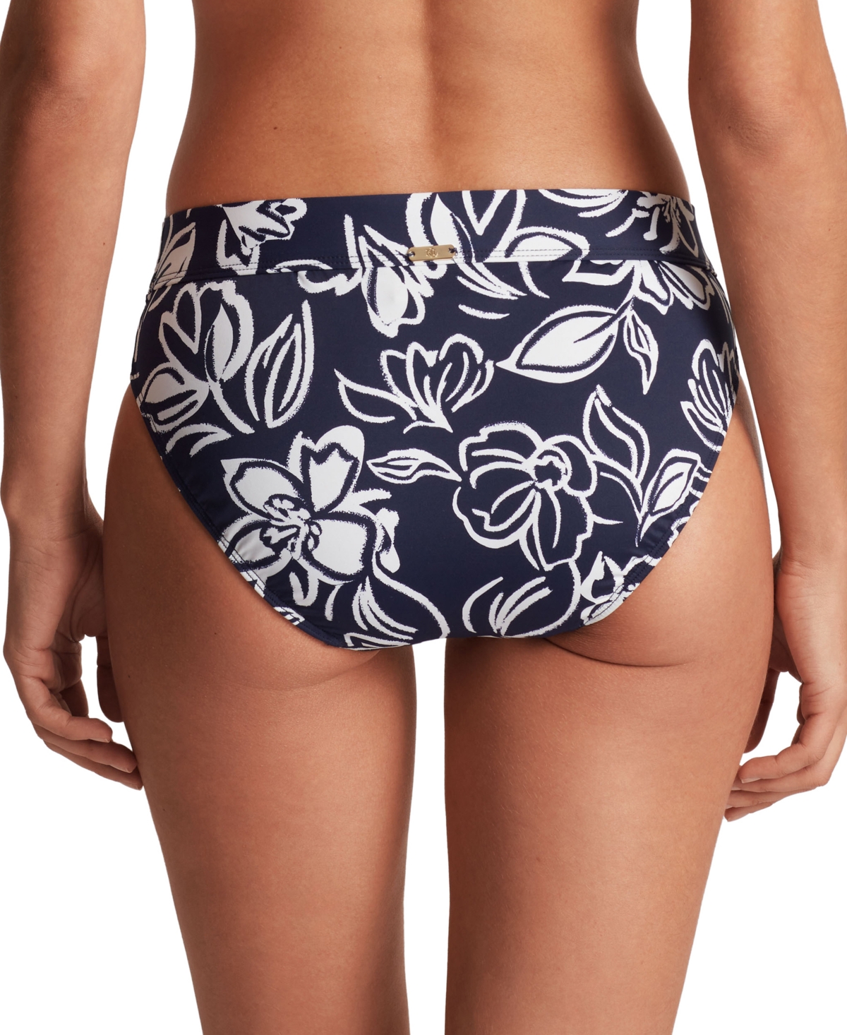 RALPH LAUREN WOMEN'S CLASSIC BAND FLORAL-PRINT HIPSTER BIKINI BOTTOMS 