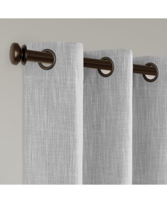 Linen Texture Blackout Grommet Curtains Pair(2 Panels), 52"×108"