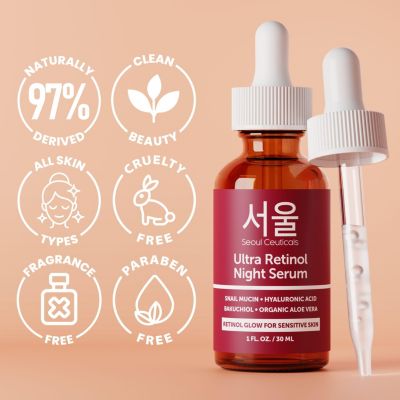 Korean Skin Care Ultra Retinol Night Serum K Beauty Skincare
