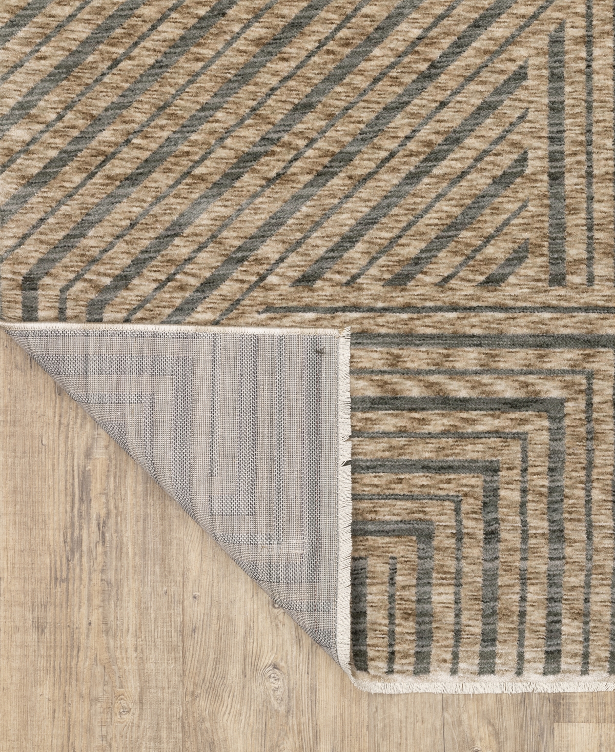 Oriental Weavers Echo Ech01 2'3"x7'6" Runner Area Rug In Beige