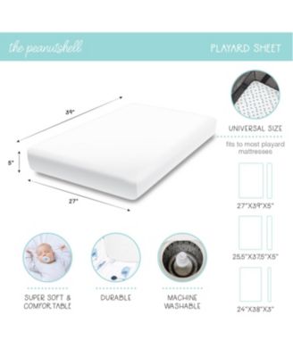 Pack n Play, Mini Crib, Portable Crib or Fitted Playard Sheets for Baby Boy, Blue Dino, 3 Pack Set