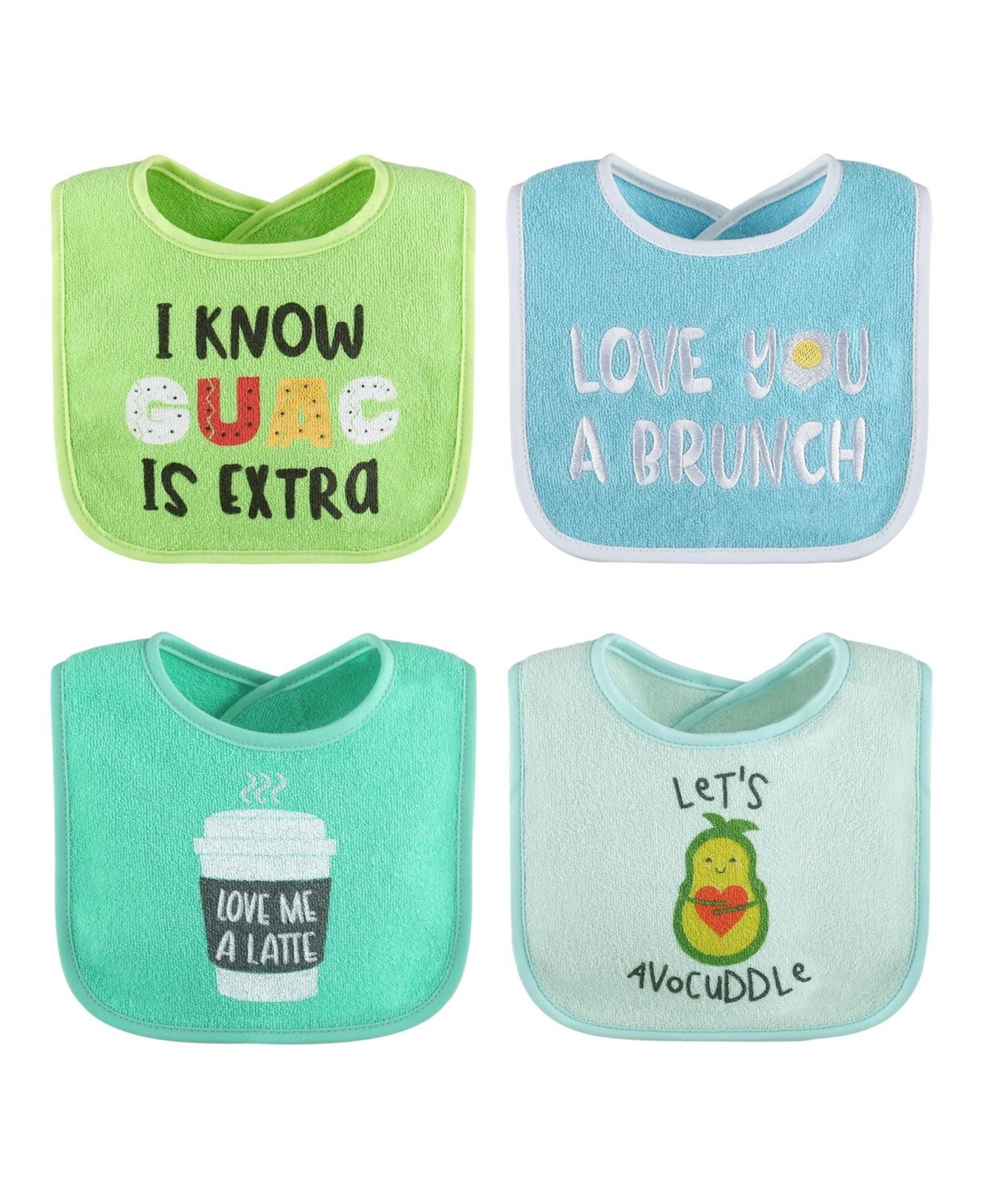 The Peanutshell Baby Girls Terry Bibs, 16 Pack for Feeding, Teething, or Drooling Foods/Neutral Foods