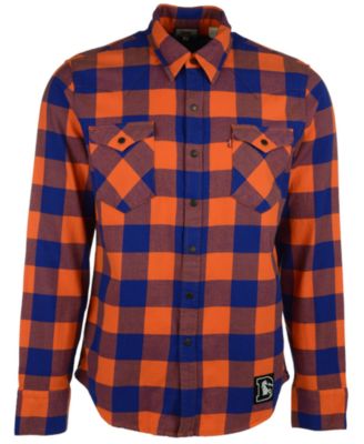 Levi's - Men's Denver Broncos Plaid Barstow Western Button Up Shirt