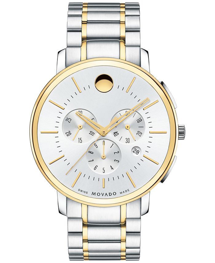 Movado Men s Swiss Chronograph Movado TC Two Tone Stainless Steel