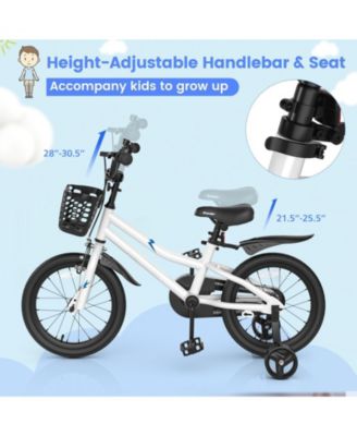 16 Inch Kids Bike with Removable Training Wheels-White