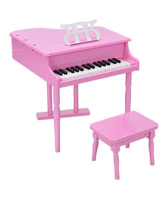 Musical Instrument Toy 30-Key Children Mini Grand Piano with Bench