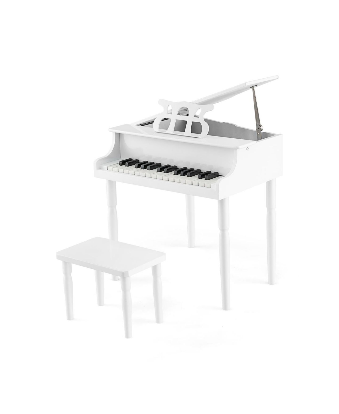 Детские игрушки HONGGE 30-Key Wood Toy Grand Piano Music Learning, 3-Piece Set, Ages 3-9 — фото 1