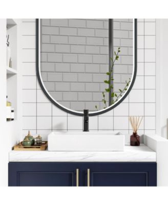 20"x18" Bathroom Sink Rectangle White Ceramic Lavatory Vanity