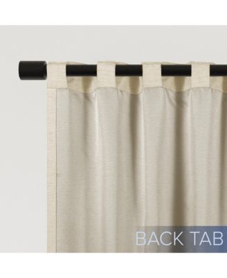 Chenille Solid Room Darkening Back Tab Curtain Panel, 52"×84"