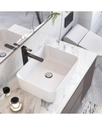 22'' x 16''Vessel Sink White Undermount Bathroom Sink Rectangle