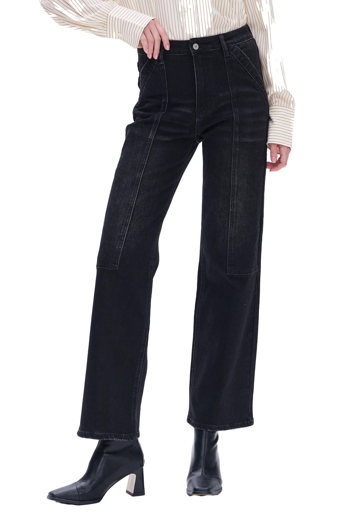 BAYEAS WOMEN'S HIGH RISE WIDE LEG JEANS 