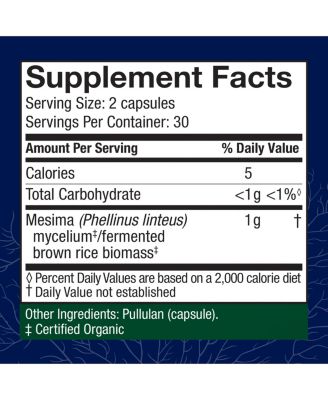 Mesima Capsules - Herbal Antioxidant Activity & Immune System Support Supplement - Mushroom Capsules Supplement to Support Balanced Immune Response - 60 Capsules (30 Servings)
